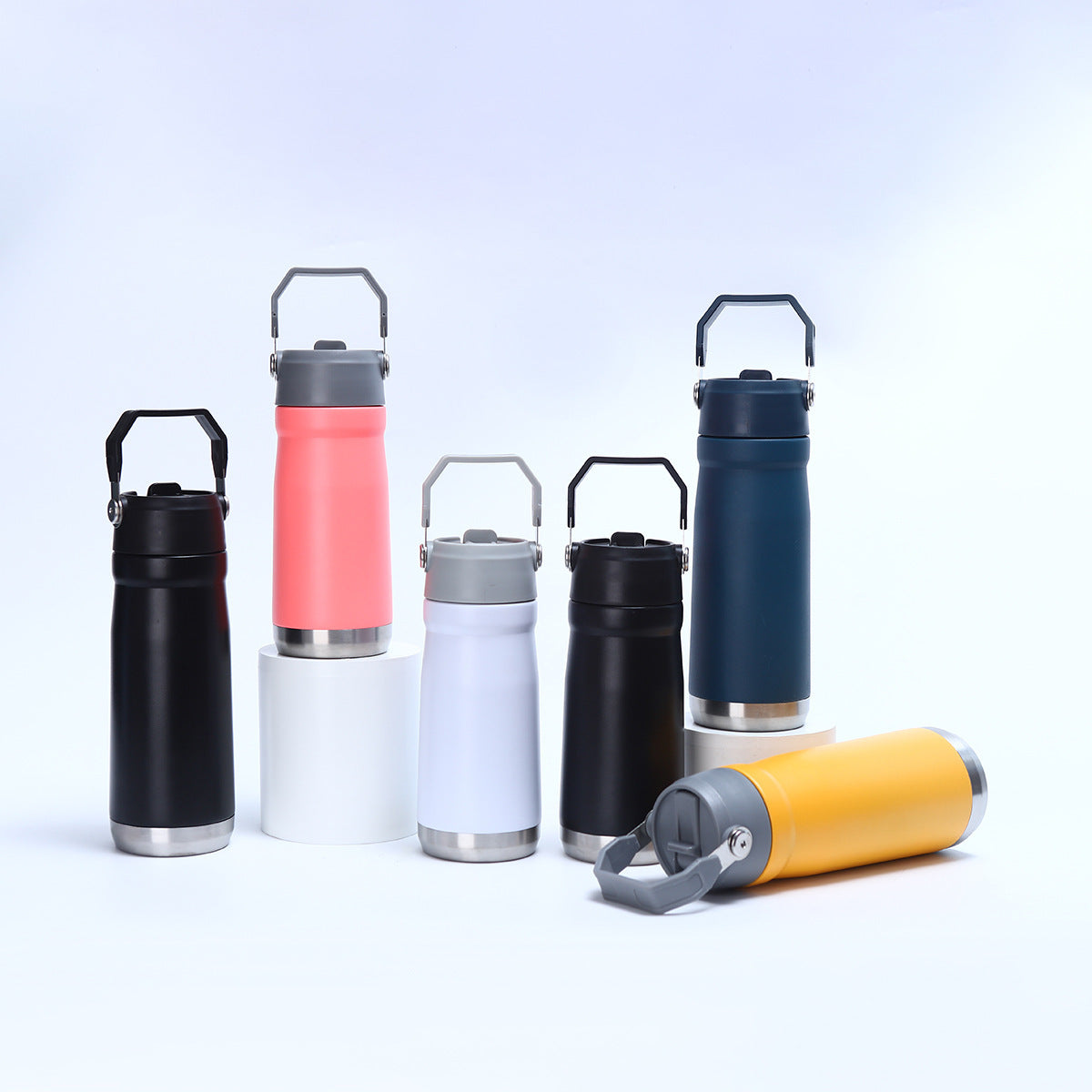 Damen Praktische Isoliertrinkflasche mit klappbarem Tragegriff Brehn