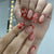 Kreatives Herz-Themen Druck-Nageldesign Brehn