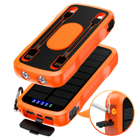 Solar-Ladegerät mit Integrierten Usb-Anschlüssen und LED-Lampen Brehn