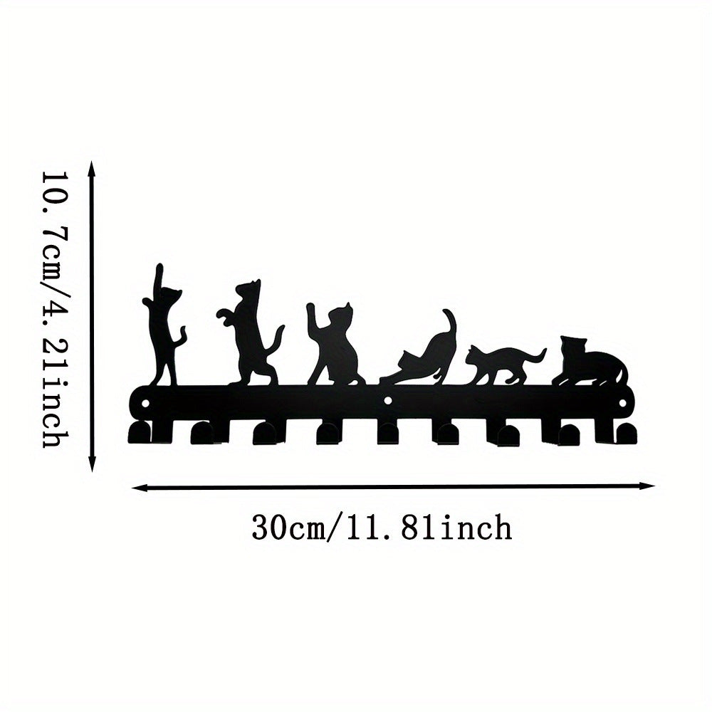 Kreative katzenmotiv wandhakenregal