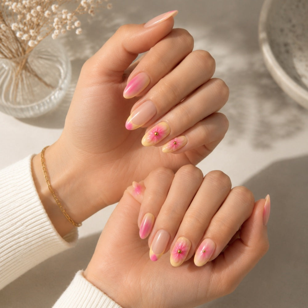 Künstlerisches Floral Press-On Nagelset Brehn 1787395270