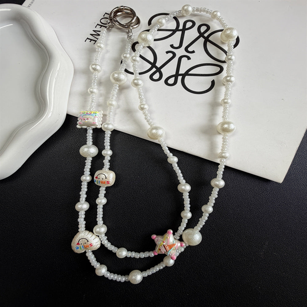 Dekorativer Perl Charm Brillen Kette Brehn