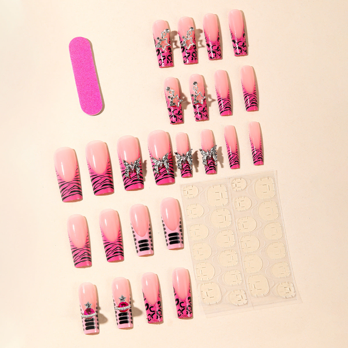 Glamorous 3D Glitter Nail Art Extensions Brehn