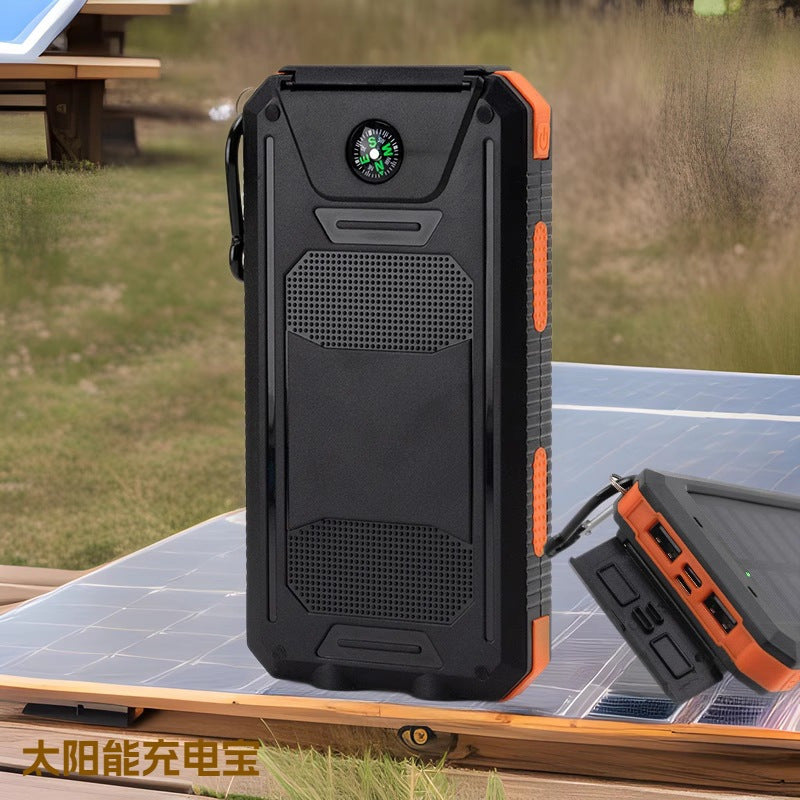 Solarbetriebene Powerbank mit LED-Beleuchtung und Integriertem Kompass Brehn