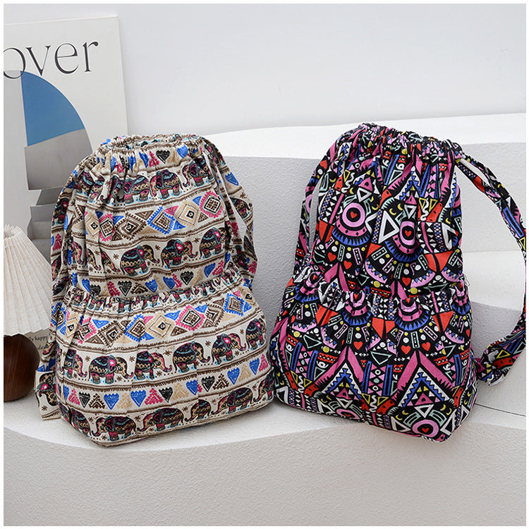 Schnürrzug Elefanten Druck Rucksack Brehn