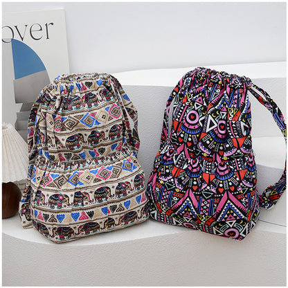 Schnürrzug Elefanten Druck Rucksack Brehn