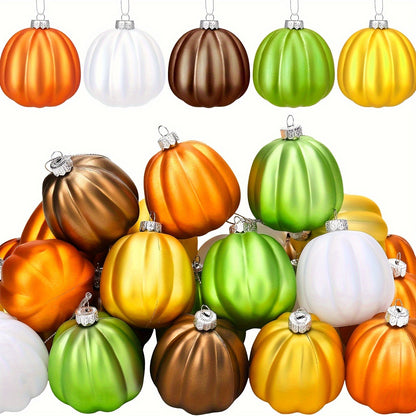 Hängende Weihnachtsanhänger im Kürbisglas-Design Ornament-Set