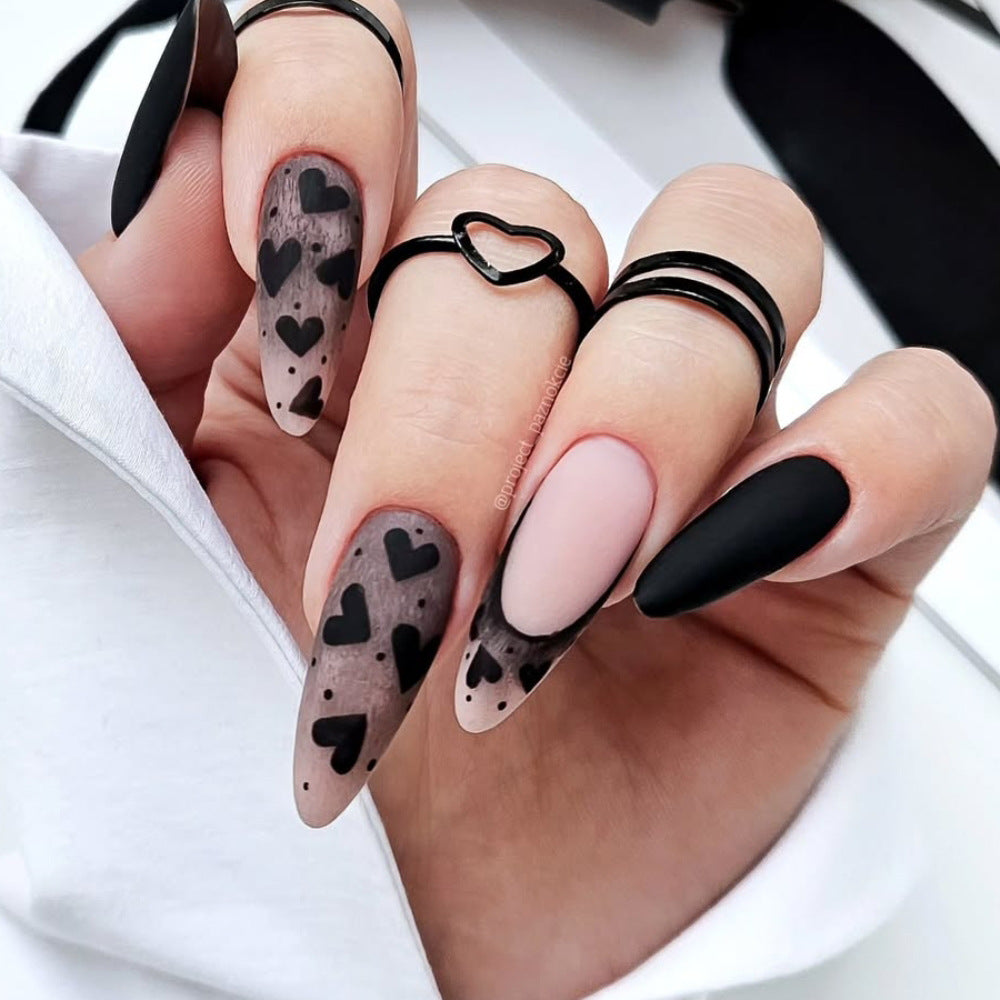 Herz-Muster Aufkleber Nagelkunst Brehn