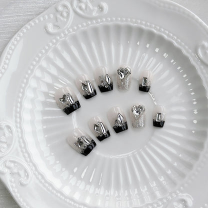 Schmetterlings-verzierte Press-On Nagelset