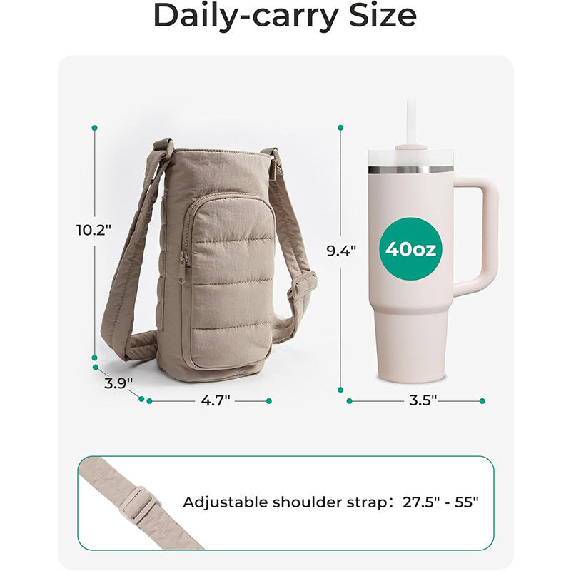 Isolierte Wasserflasche Hülle mit Tasche