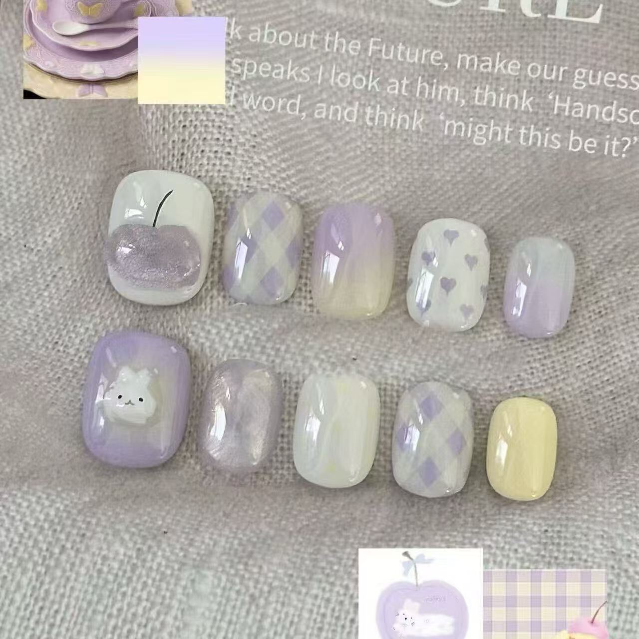 Romantisches Herz-Themen Nagelkunst Set Brehn