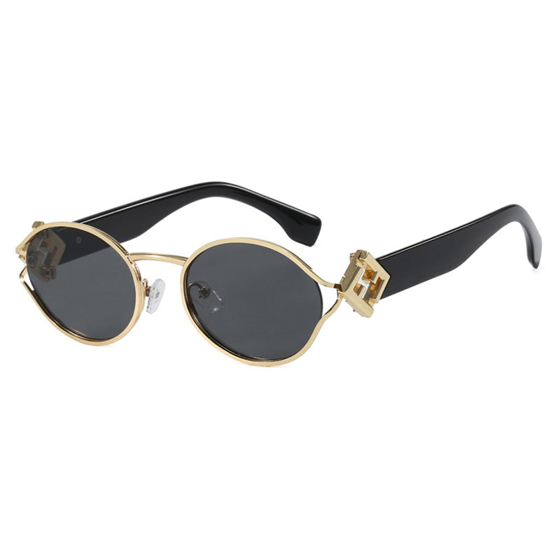 Damen modische Sonnenbrille mit elegantem Metallrahmen und UV-Schutz Brehn