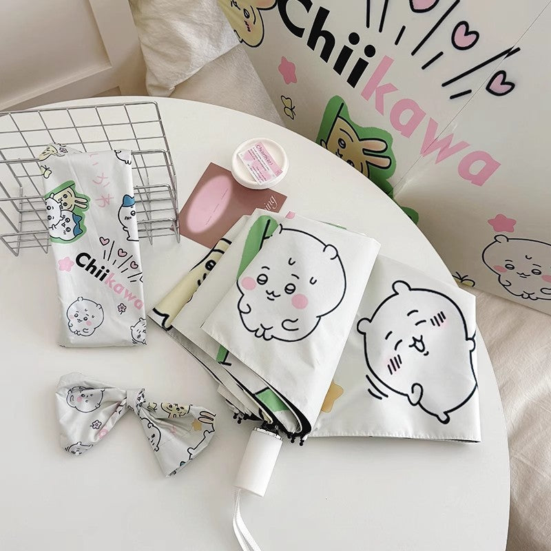 Damen Faltbarer Regenschirm mit niedlichen Cartoon-Motiven Brehn