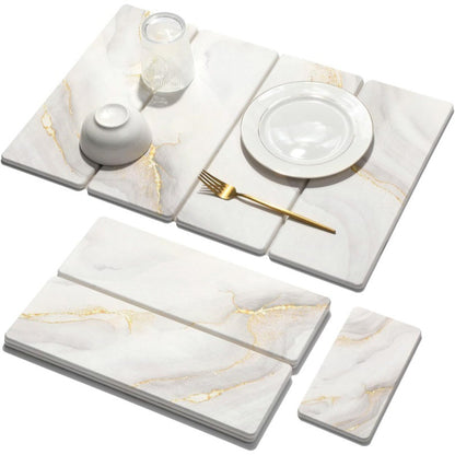 Elegante Marmor Druck Tischmatte