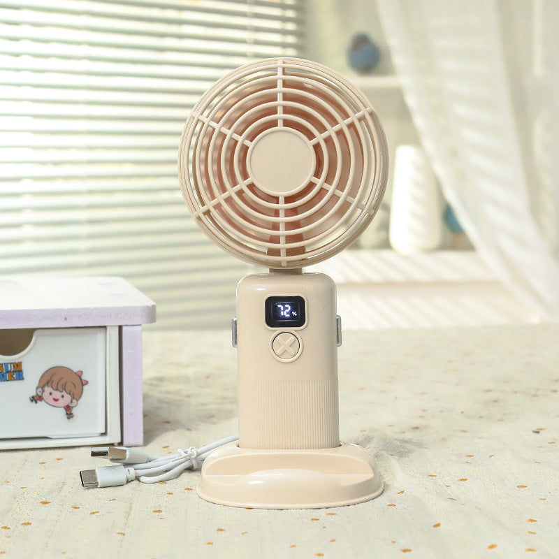 Frauen Tragbarer Mini Ventilator mit Digitalanzeige Brehn