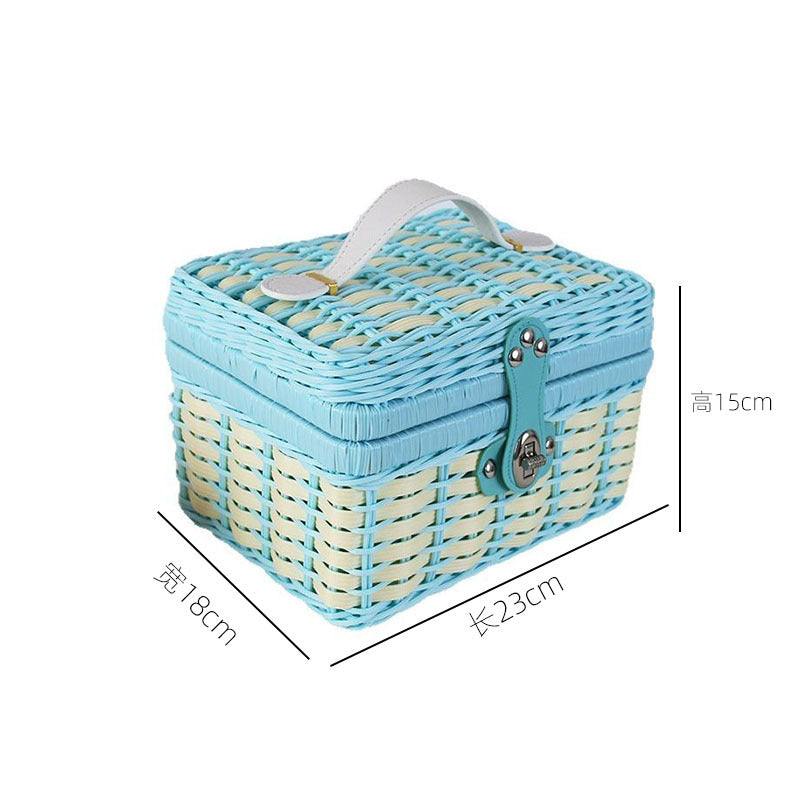 Handgefertigte Rattan Aufbewahrungsbox Brehn