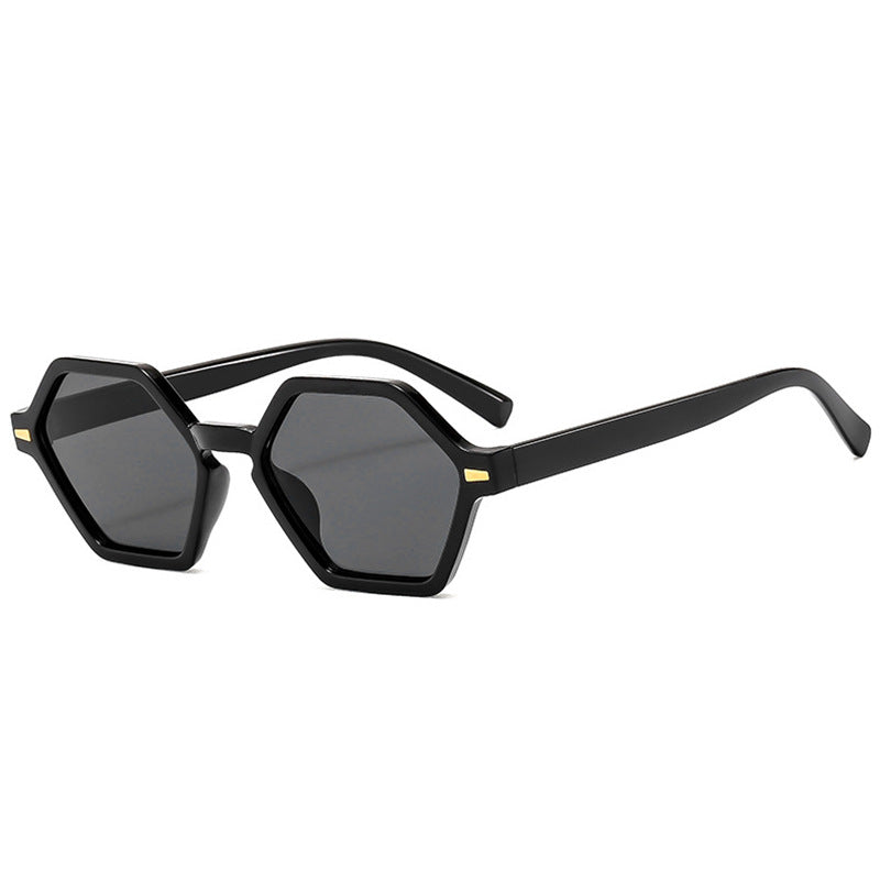 Damen hexagonale Sonnenbrille mit modischem Design und UV-Schutz Brehn