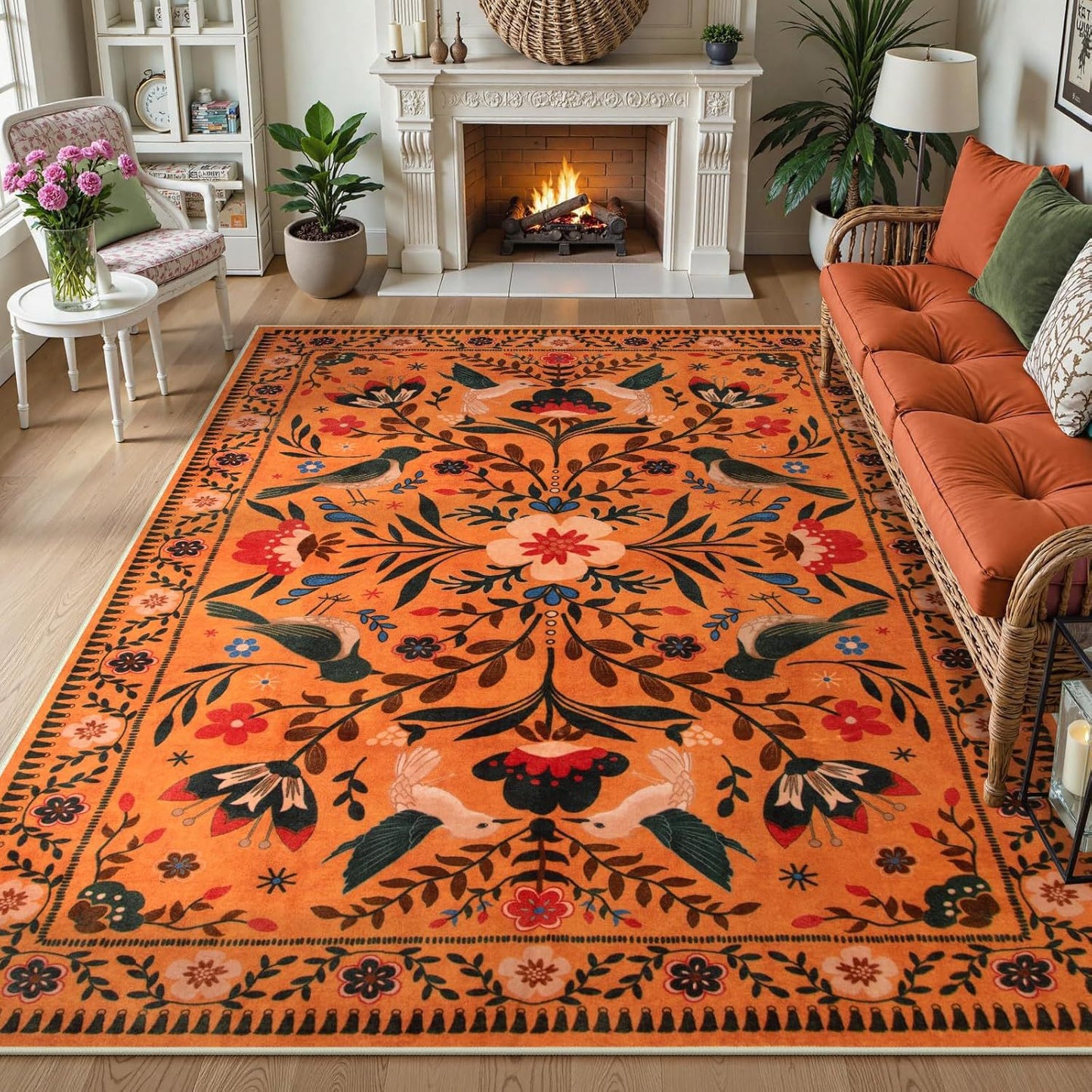 Dekorativer floraler Teppich