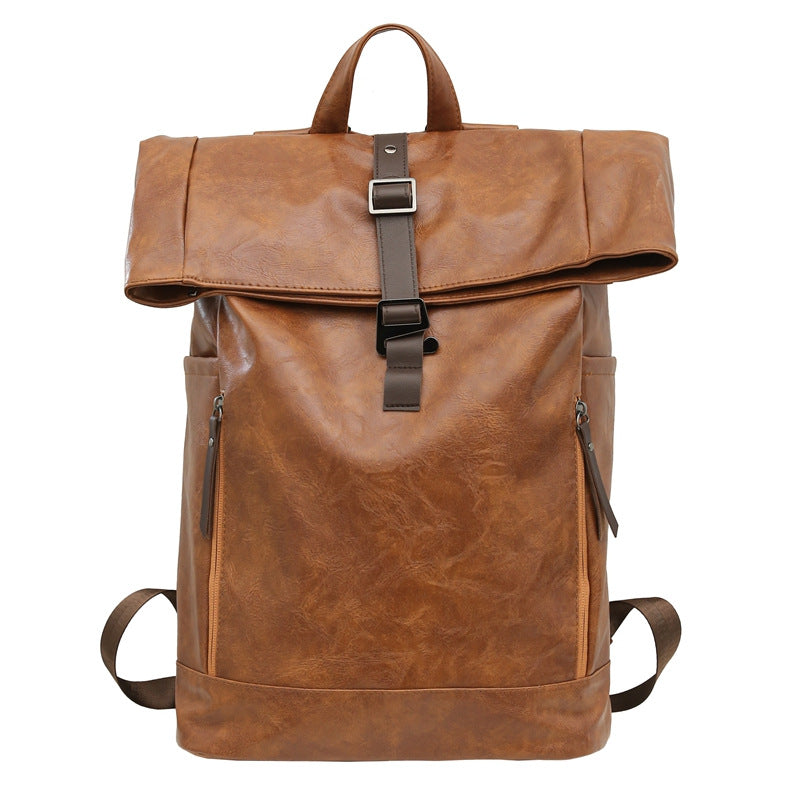 Vintage Leder Roll-Top Rucksack Brehn