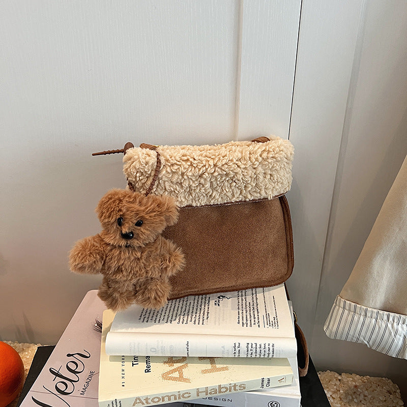 Chice Kunstpelzbesatz Umhängetasche Brehn