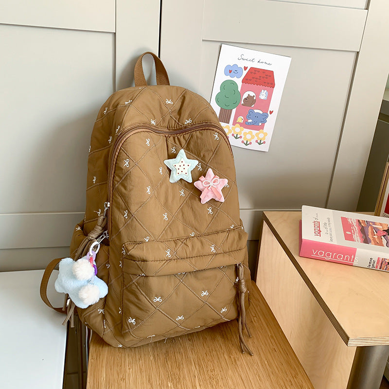 Gepolsterter Rucksack mit Schleifenverzierung