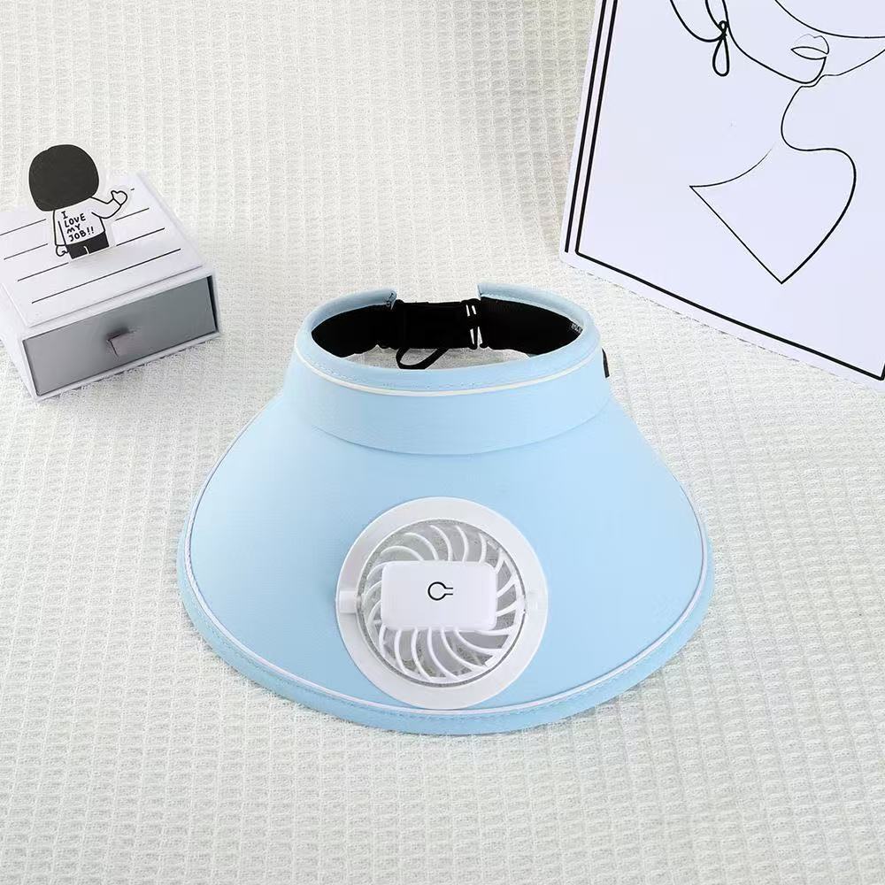 Visier mit abnehmbarem USB-Ventilator, verstellbarem Kopfschutz und atmungsaktiver UV-Schutz Brehn