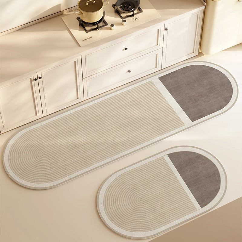 Rutschfester Küchenläufer und Matten-Set