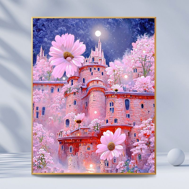 Fantasy Castle Landschaft Leinwand Kunst Brehn