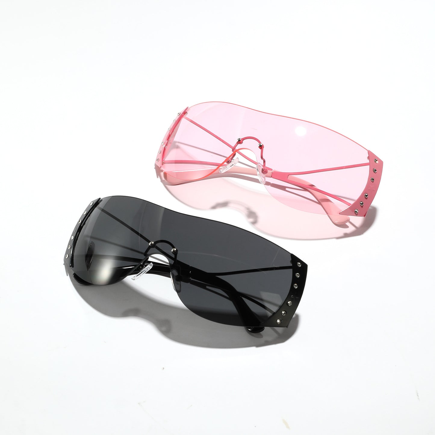 Damen futuristische Sonnenbrille mit stilvollem Rahmen und hochgradigem UV-Schutz Brehn
