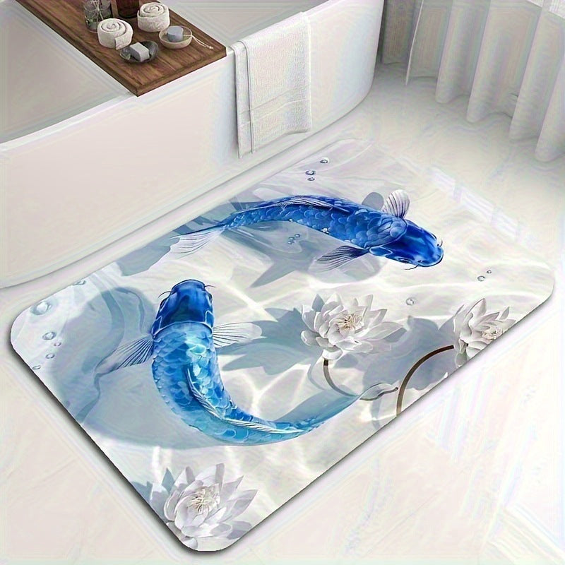 Künstlerisches Delfin Design Badmatte Brehn