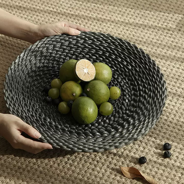 Strukturierte dekorative Servierplatte