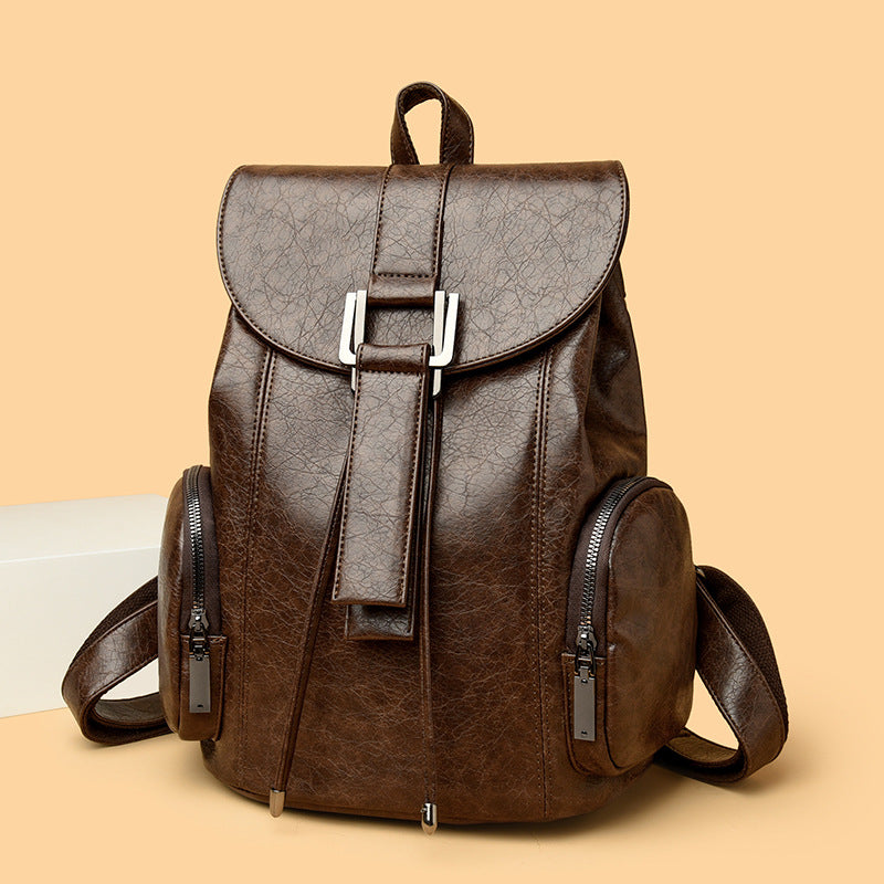Retro-Chic Vegan Leder Rucksack Brehn