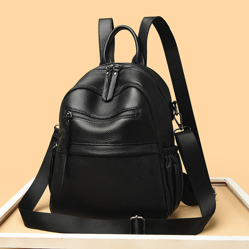 Multi-Funktionaler Texturierter Leder-Rucksack Brehn