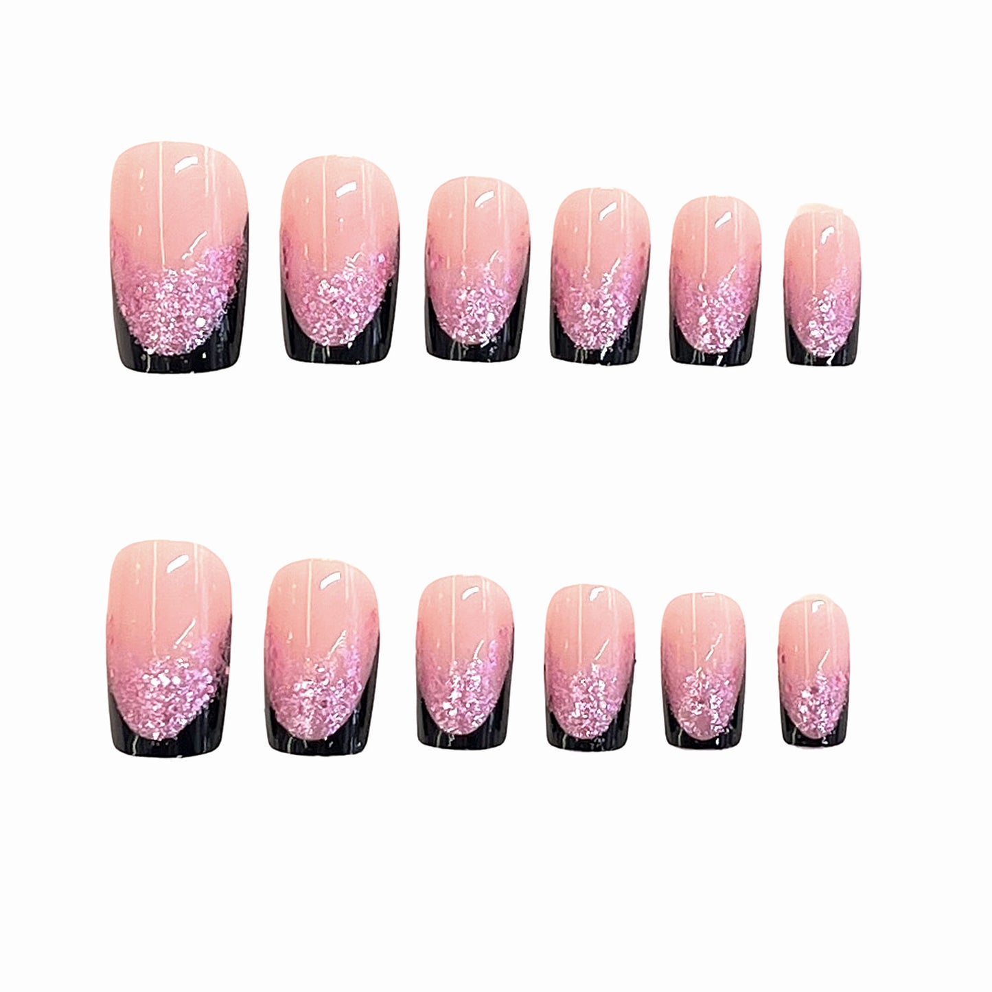 Glitzernde Tipp Press-On Nagelset Brehn