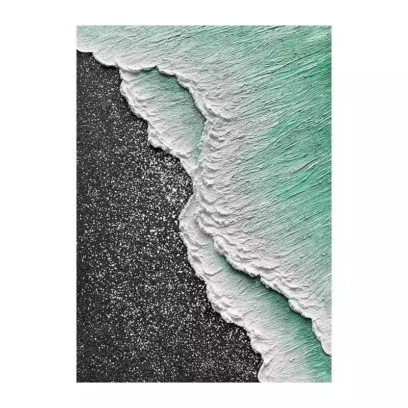 Texturiertes Küstenwellenkunst-Leinwand