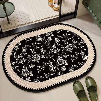 Elegante Vintage Blumenmuster Bereichsmatte