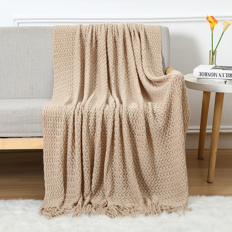 Gemütliche Strickdecke Brehn