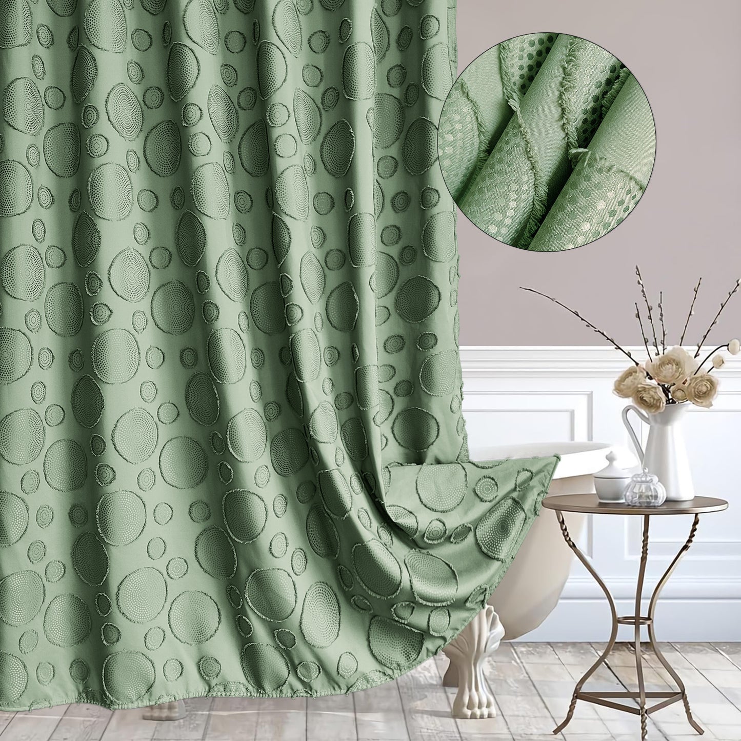 Designer Textured Duschvorhang Brehn