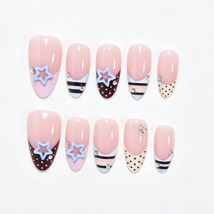 Kreatives Dekoratives Press-On Nagelkunst Set Brehn