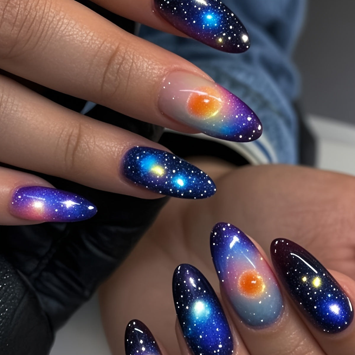 Kunstnägel Im Faszinierenden Galaxie-Design Brehn