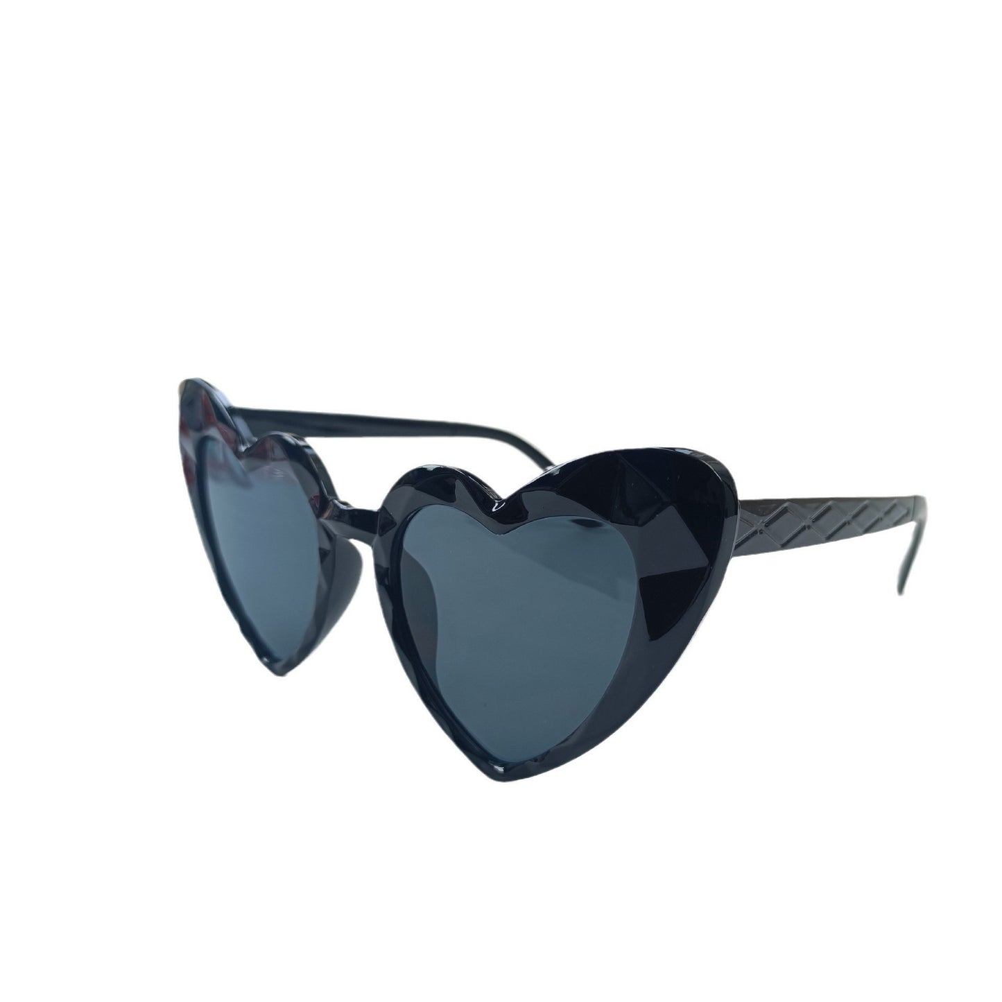 Damen Herzförmige Sonnenbrille mit transparenten Gläsern Brehn
