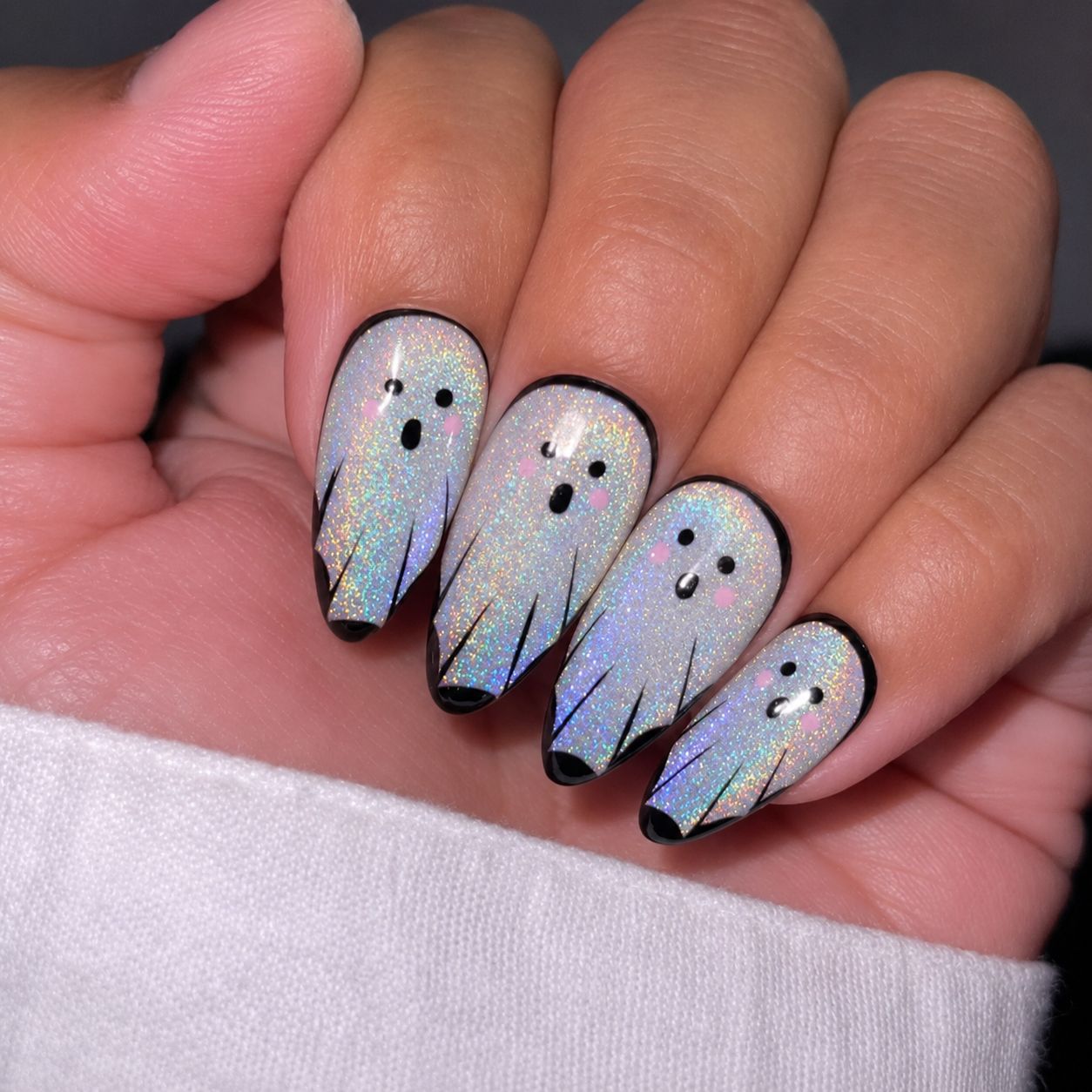 Ghost-Themen Stiletto Nagelkunst Brehn