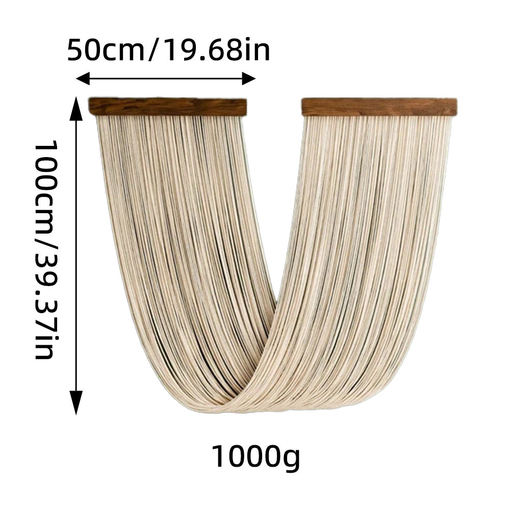 Eleganteres Makramee-Wandteppich mit Holzrahmen