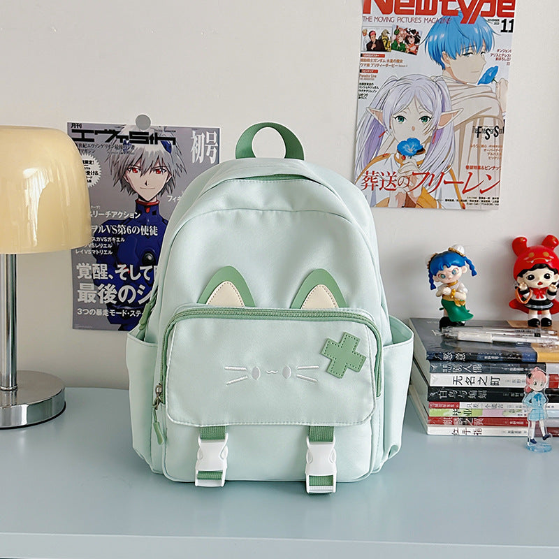 Süßer Katzenohren-Schulrucksack