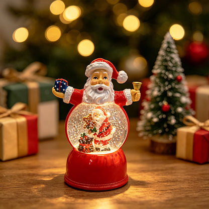 Lustige Weihnachtsmann Schneekugel Figur Brehn