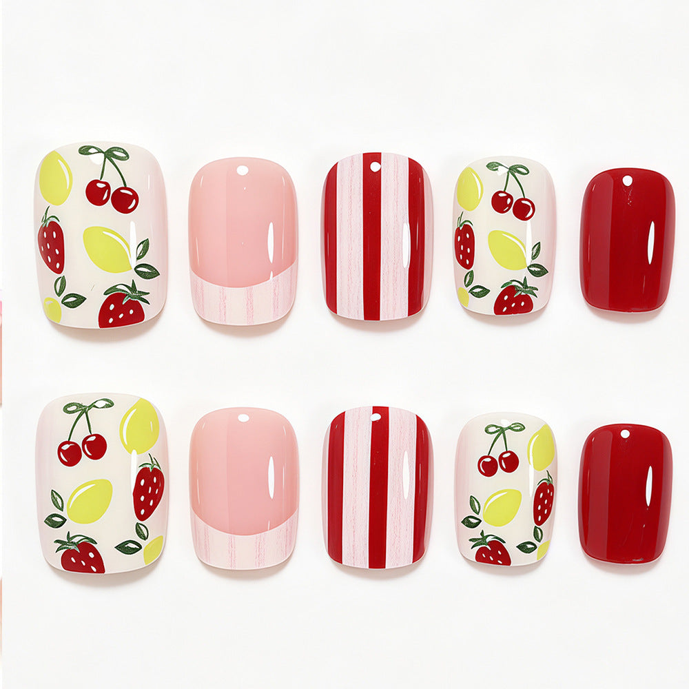 Kreative Frucht Themen Press-On Nagelkunst Brehn