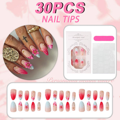 Floral Design Acryl Nagelspitzen Set Brehn