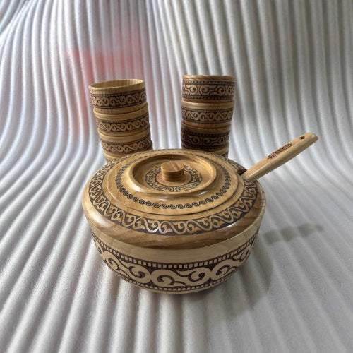 Artisan Holz Servierschalen Set