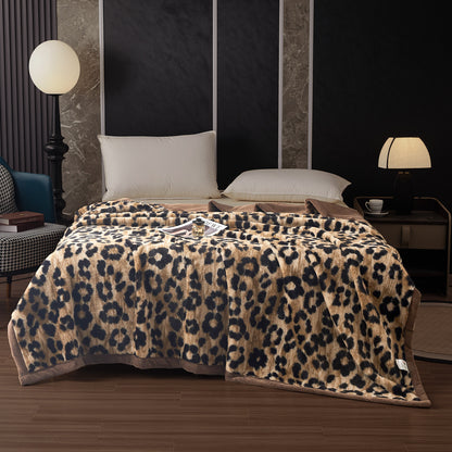 Plüsch-Mikrofaser-Fleece-Wurfdecke mit Silhouette-Blumenmuster