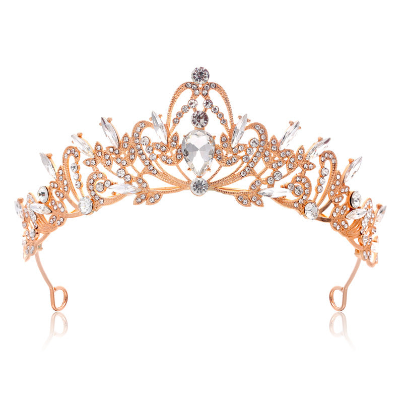 Damen Elegante Haarkrone mit filigranen Kristallverzierungen Brehn